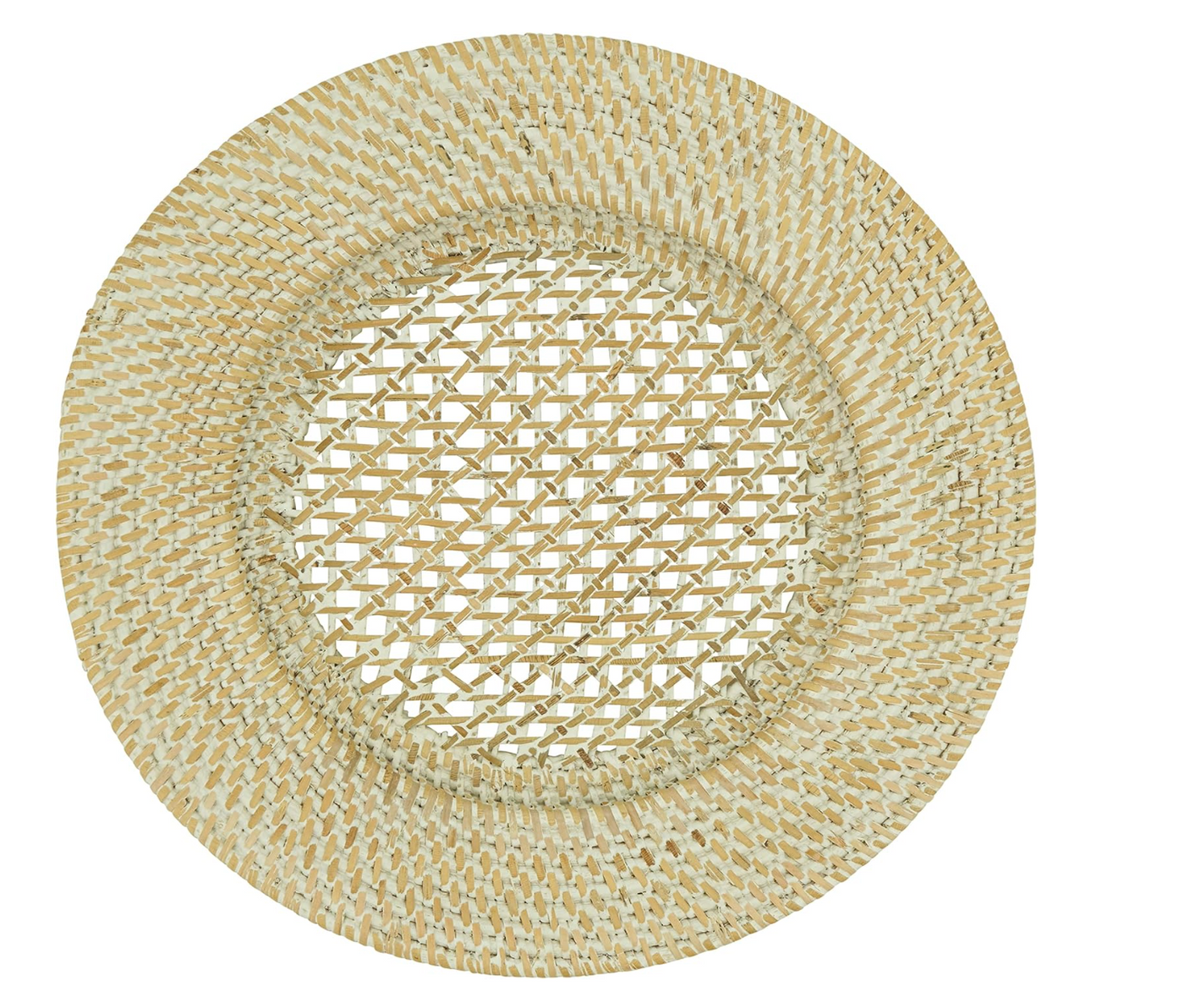 CHARGER RATTAN WHITE