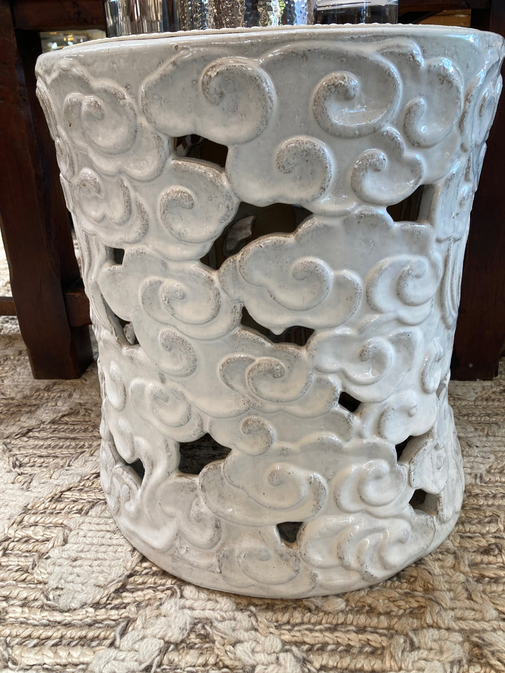 STOOL RUSTIC WHITE #57972