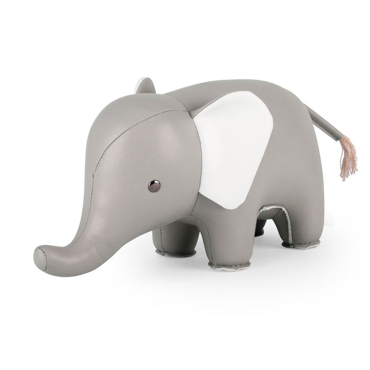 BOOKEND ELEPHANT GRAY/WHITE #73823