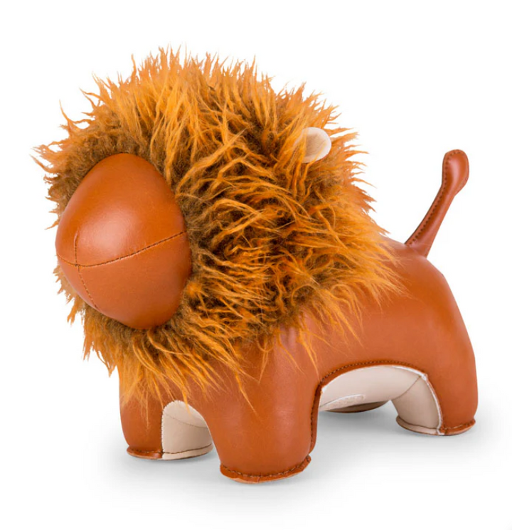 BOOKEND LION LINO TAN/WHEAT #73824