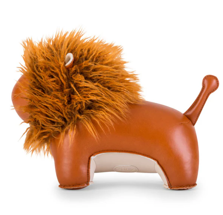 BOOKEND LION LINO TAN/WHEAT #73824