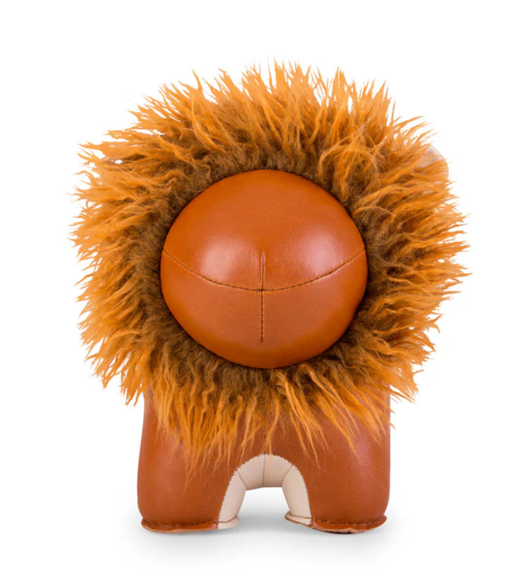 BOOKEND LION LINO TAN/WHEAT #73824
