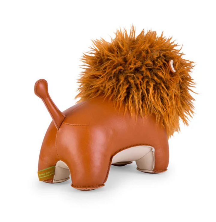 BOOKEND LION LINO TAN/WHEAT #73824