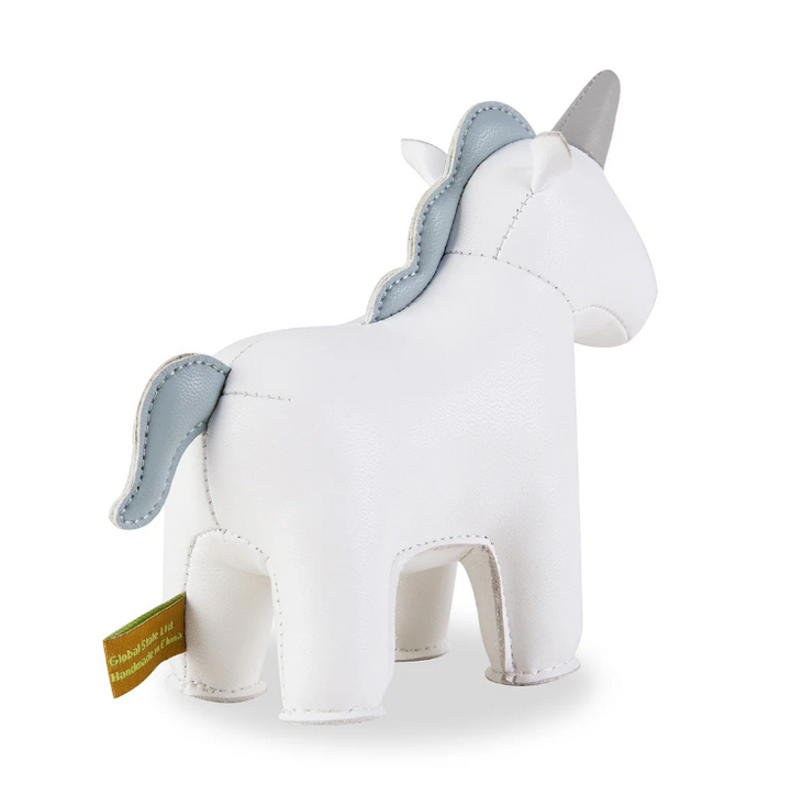 BOOKEND UNICORN NICO WHITE/BLUE #73826