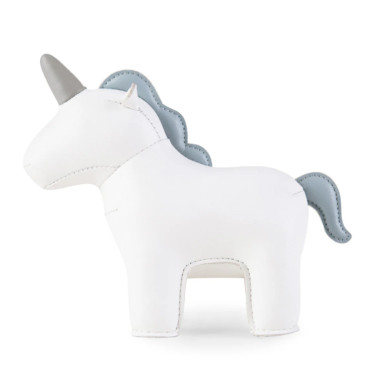 BOOKEND UNICORN NICO WHITE/BLUE #73826
