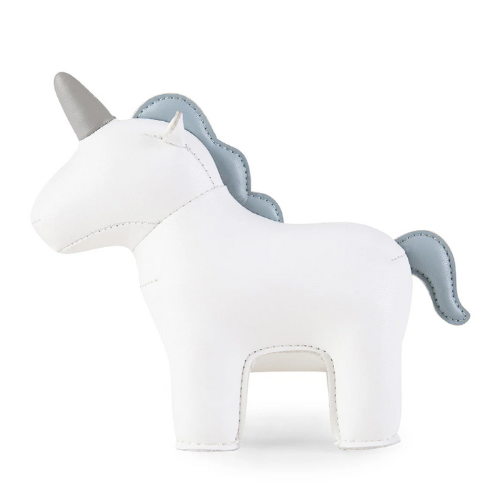 BOOKEND UNICORN NICO WHITE/BLUE #73826