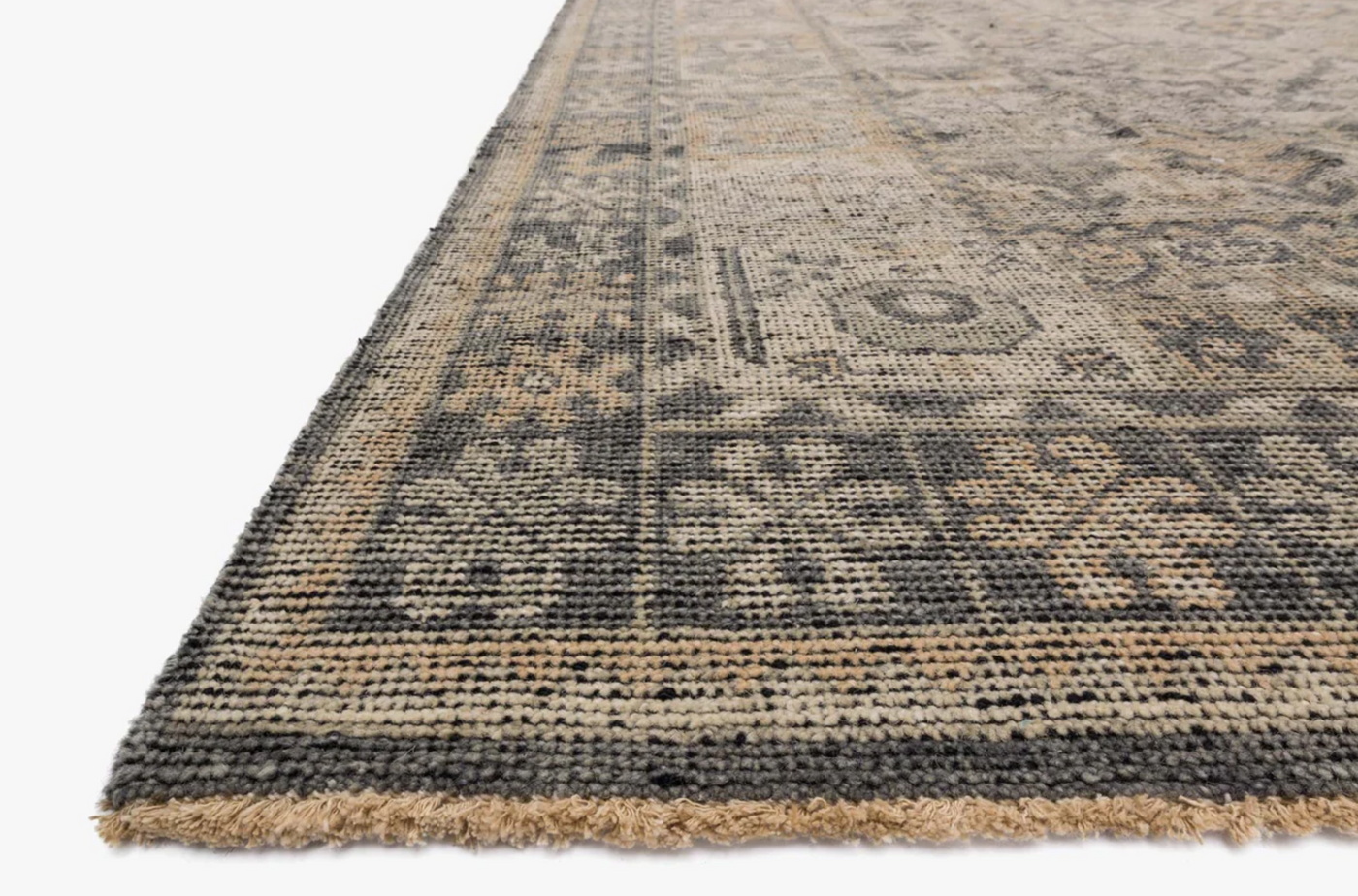 RUG HEIRLOOM BONE/CHARCOAL