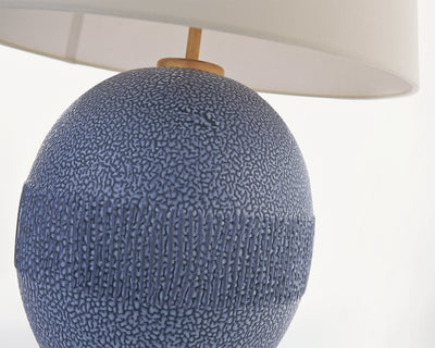 TABLE LAMP BEADED BLUE