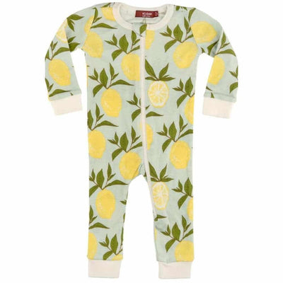 MILKBARN PAJAMA ZIPPER LEMON