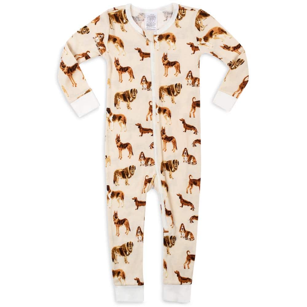 MILKBARN PAJAMA ZIPPER NATURAL DOG (Available in 2 Sizes)