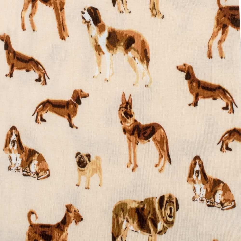 MILKBARN PAJAMA ZIPPER NATURAL DOG (Available in 2 Sizes)