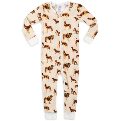 MILKBARN PAJAMA ZIPPER NATURAL DOG (Available in 2 Sizes)