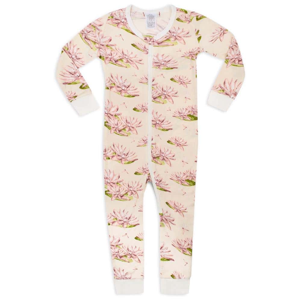 MILKBARN PAJAMA ZIPPER WATER LILY (Available in 2 Sizes)