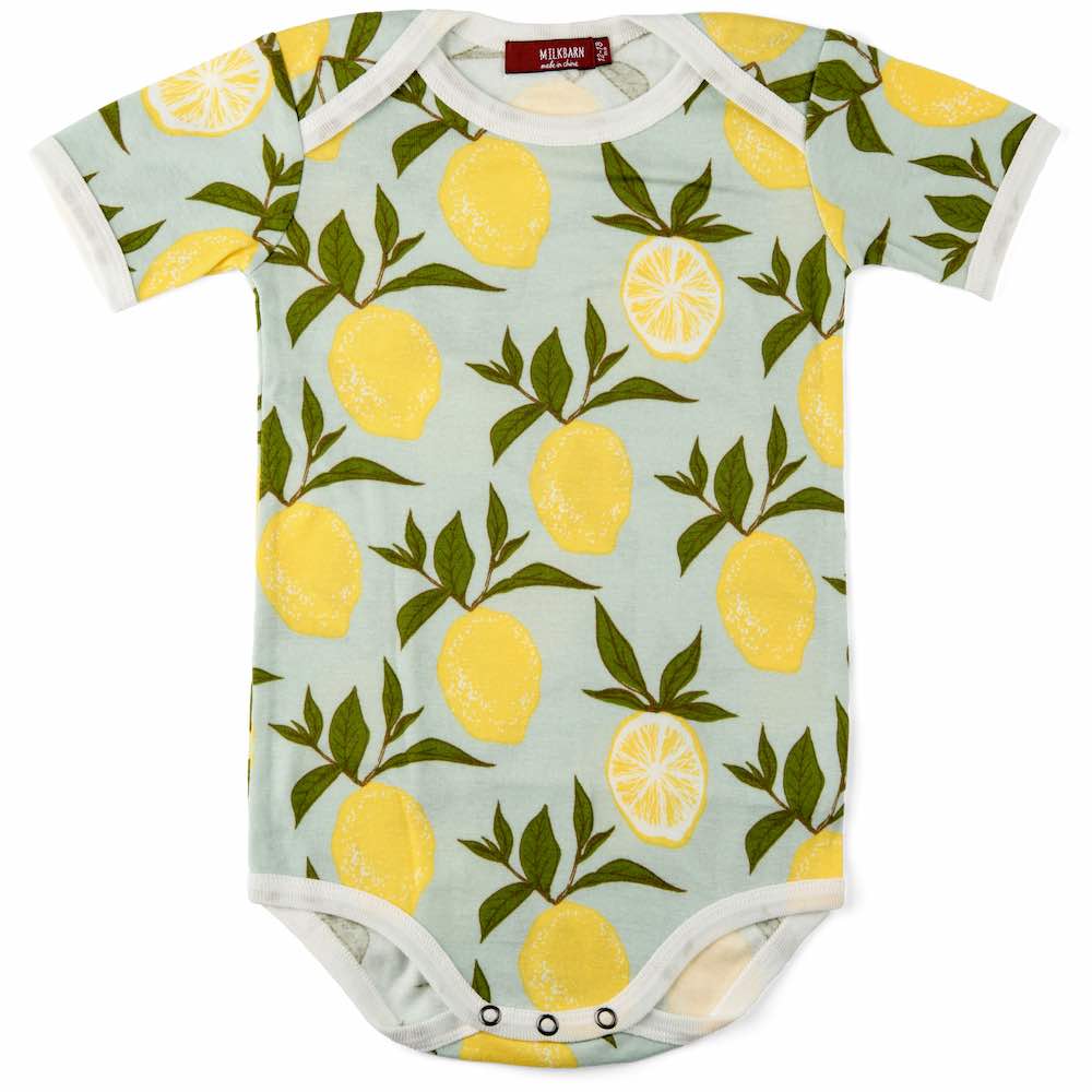 MILKBARN ONE PIECE SHORT SLEEVE LEMON (Available in 2 Sizes)