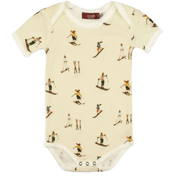 ONE PIECE SHORT SLEEVE VINTAGE NATURAL SKI