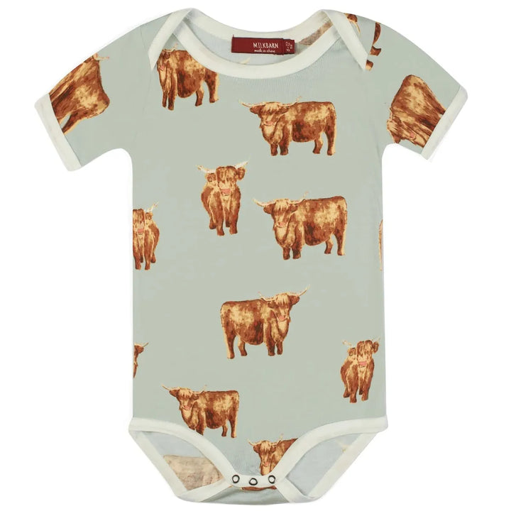 ONE PIECE SHORT SLEEVE HIGHLAND COW