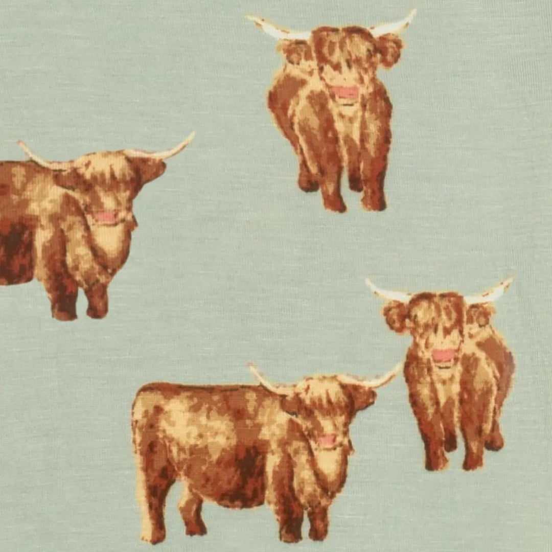 ONE PIECE SHORT SLEEVE HIGHLAND COW