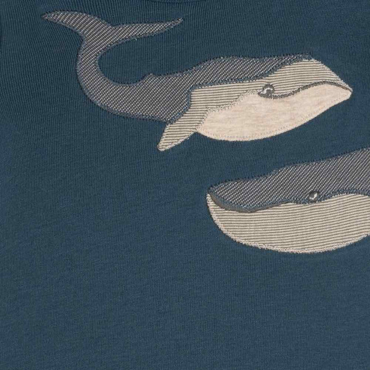 ONE PIECE LONG SLEEVE STITCH BLUE WHALE