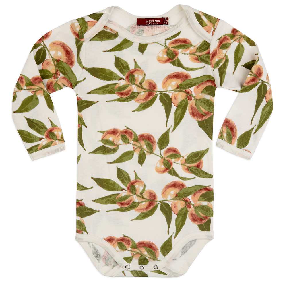 MILKBARN ONE PIECE LONG SLEEVE PEACHES (Available in 2 Sizes)