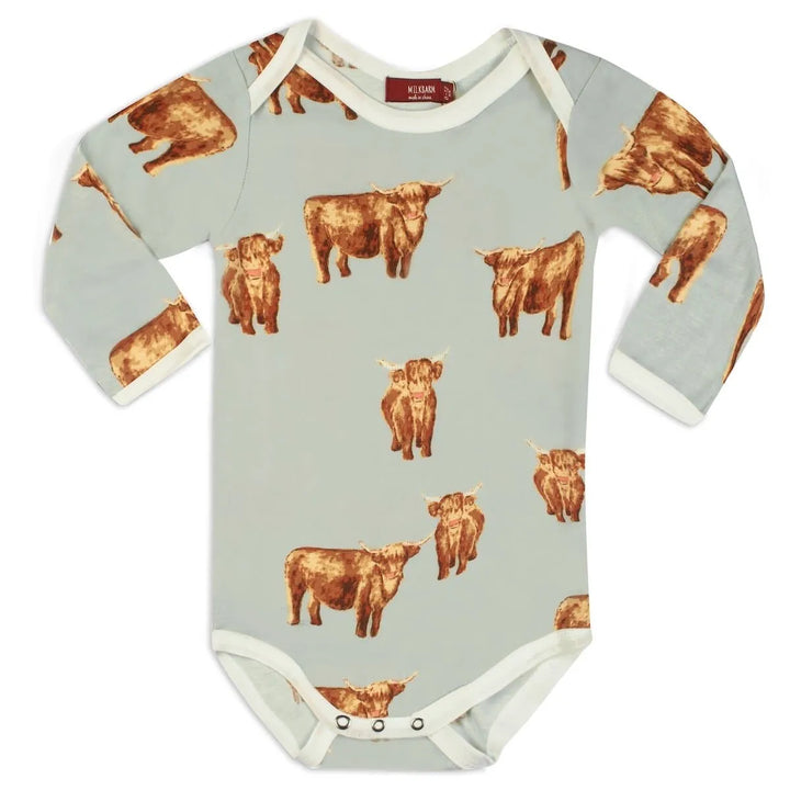ONE PIECE LONG SLEEVE HIGHLAND COW