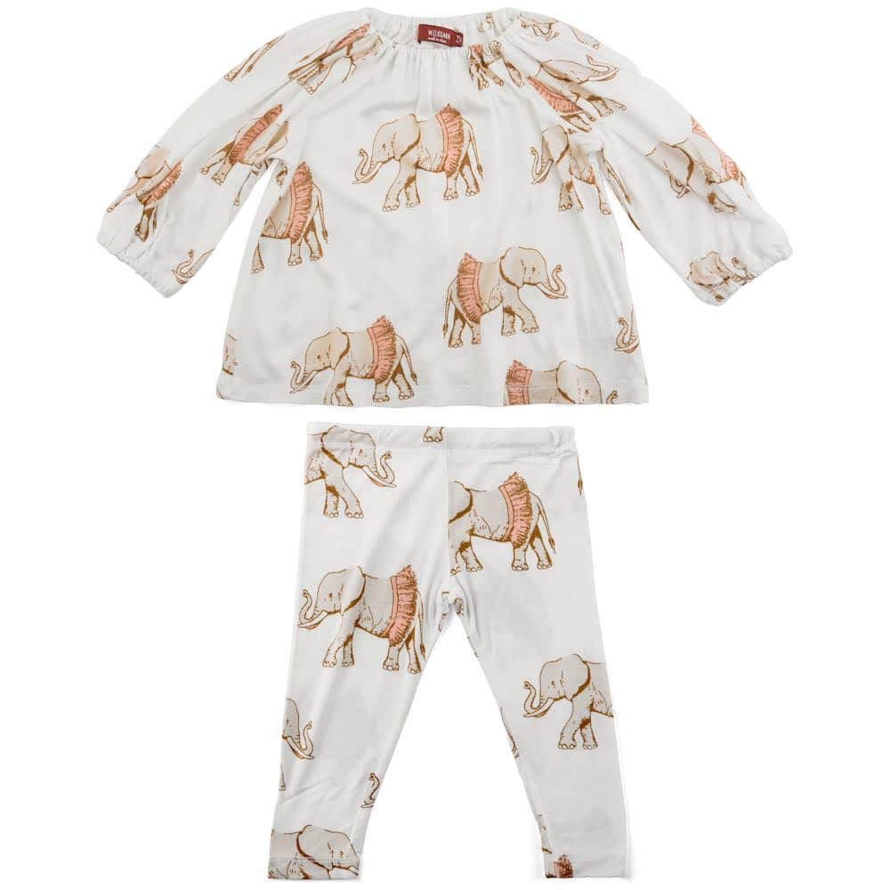 MILKBARN DRESS & LEGGINS SET TUTU ELEPHANT