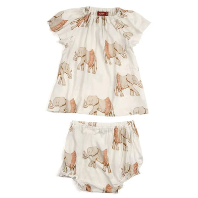 MILKBARN DRESS & BLOOMER SET TUTU ELEPHANT (Available in 2 Sizes)