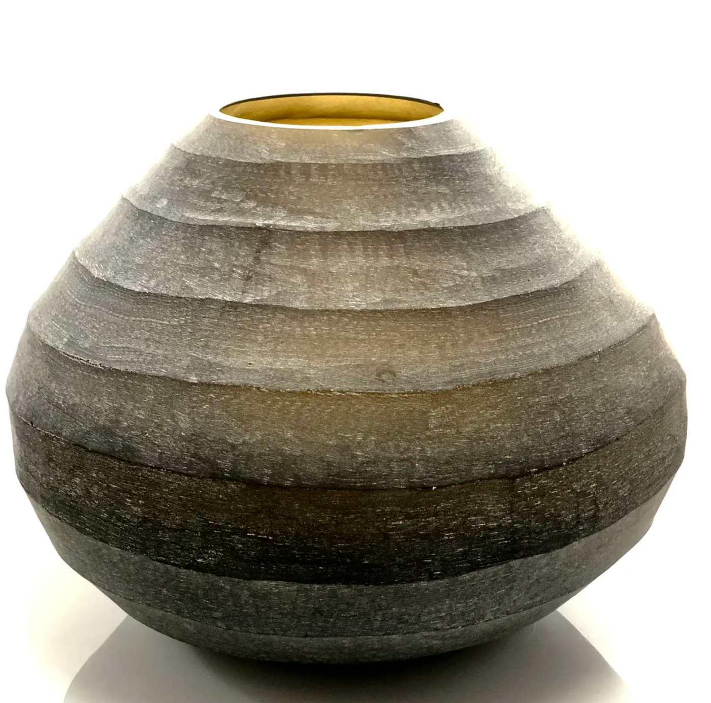 VASE ROUND SMOKE CUT STONE FINISH (Available in 2 Sizes)