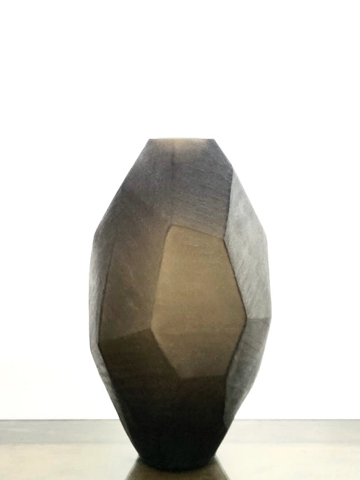 VASE GLASS SMOKE BROWN