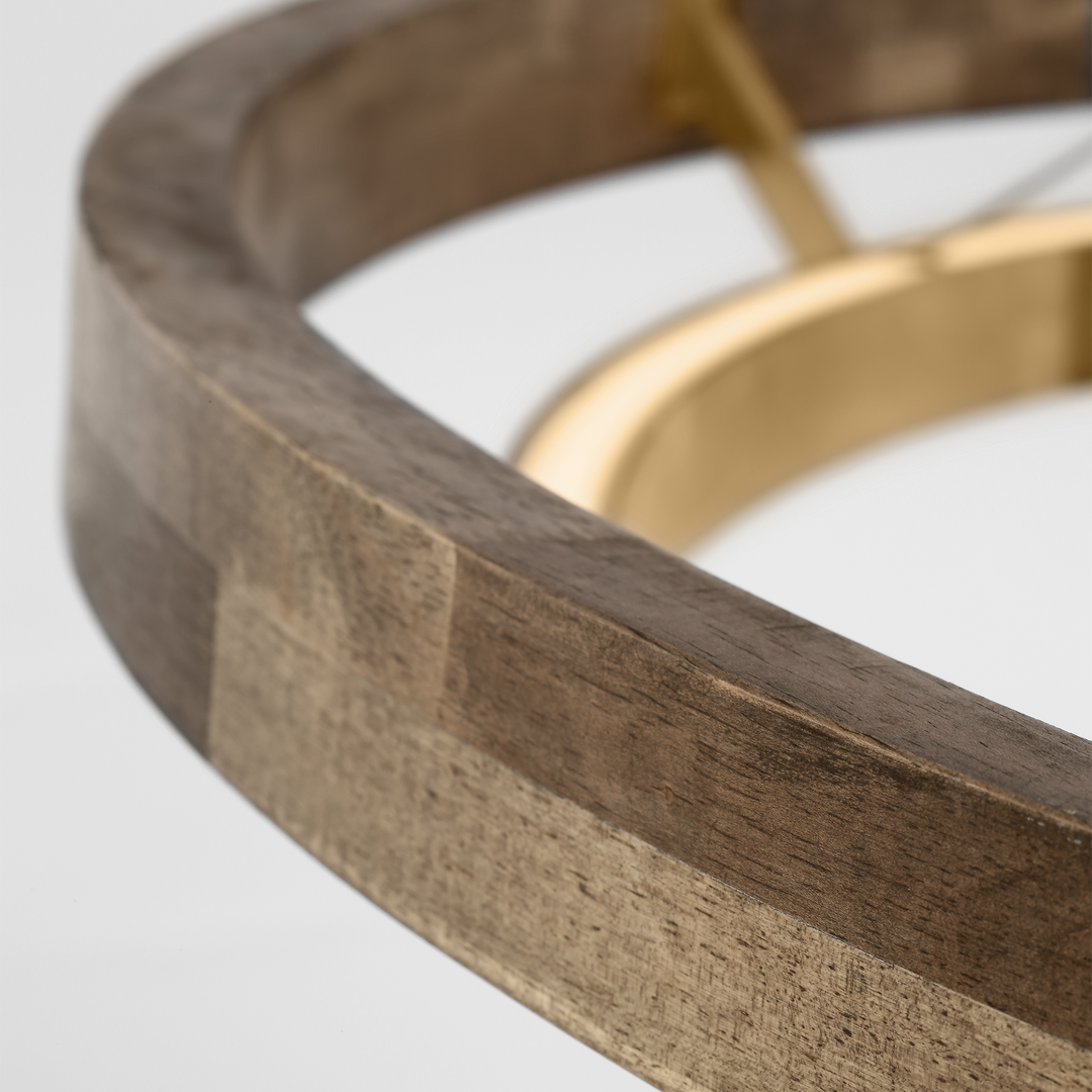CHANDELIER GRACE 48 BRASS/OAK