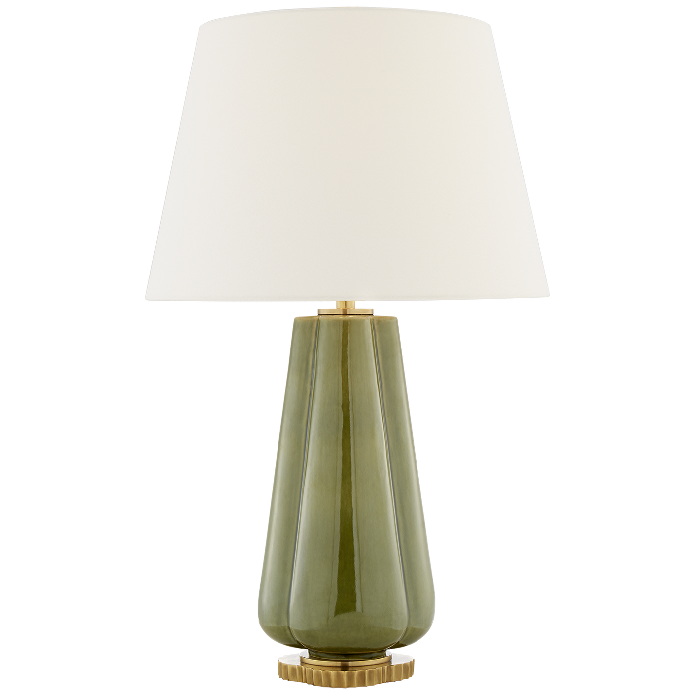 TABLE LAMP GREEN PORCELAIN