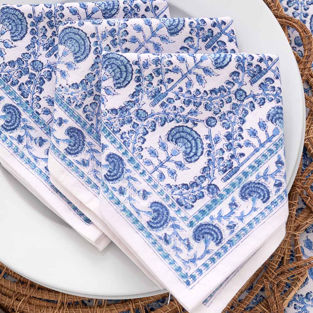 NAPKIN CAROLINE BLUE #74241