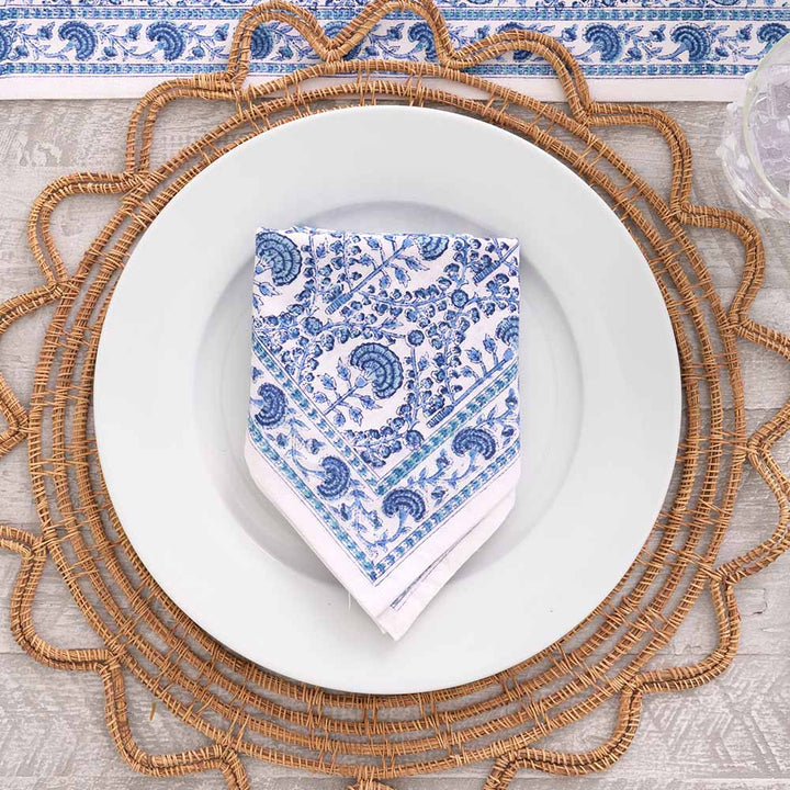 NAPKIN CAROLINE BLUE #74241