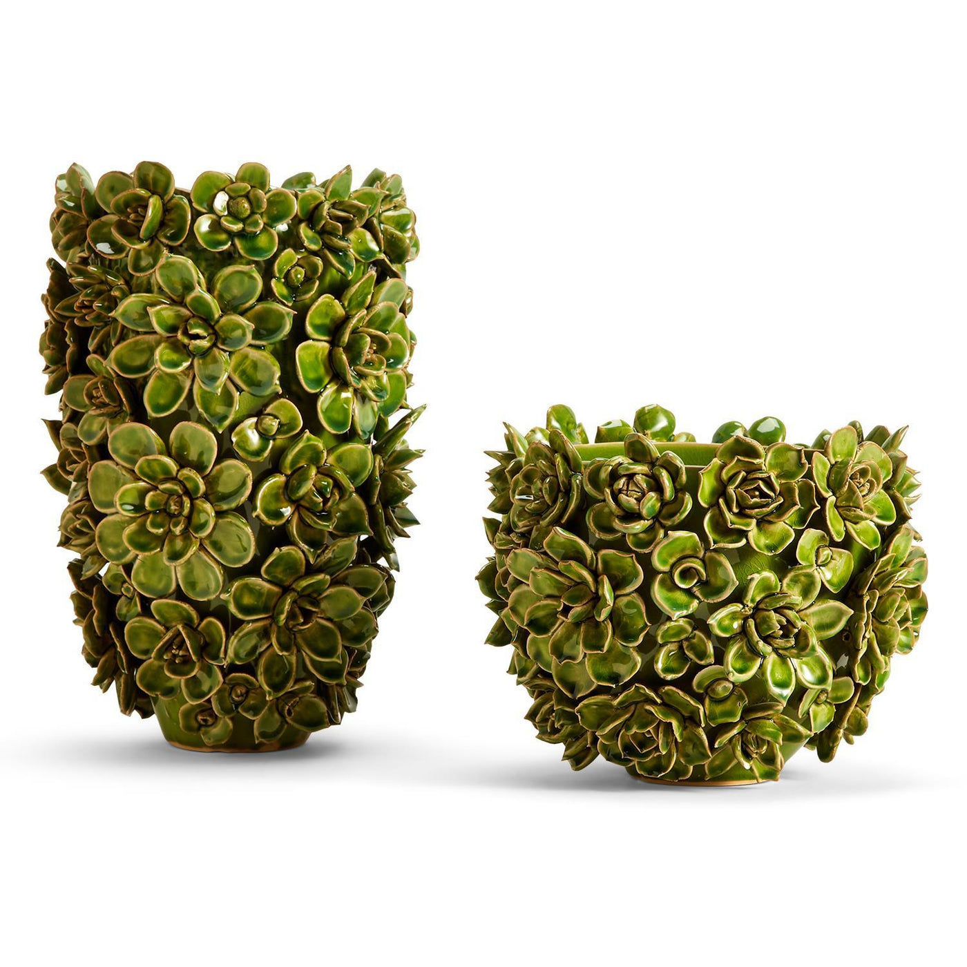 VASE GREEN SUCCULENTS (Available in 2 Sizes)