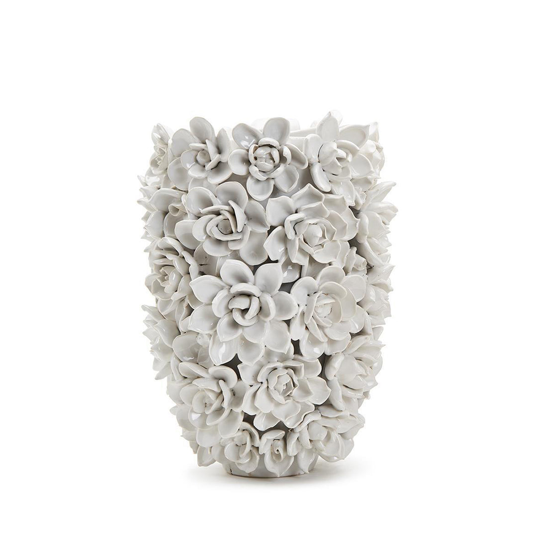 VASE WHITE SUCCULENTS