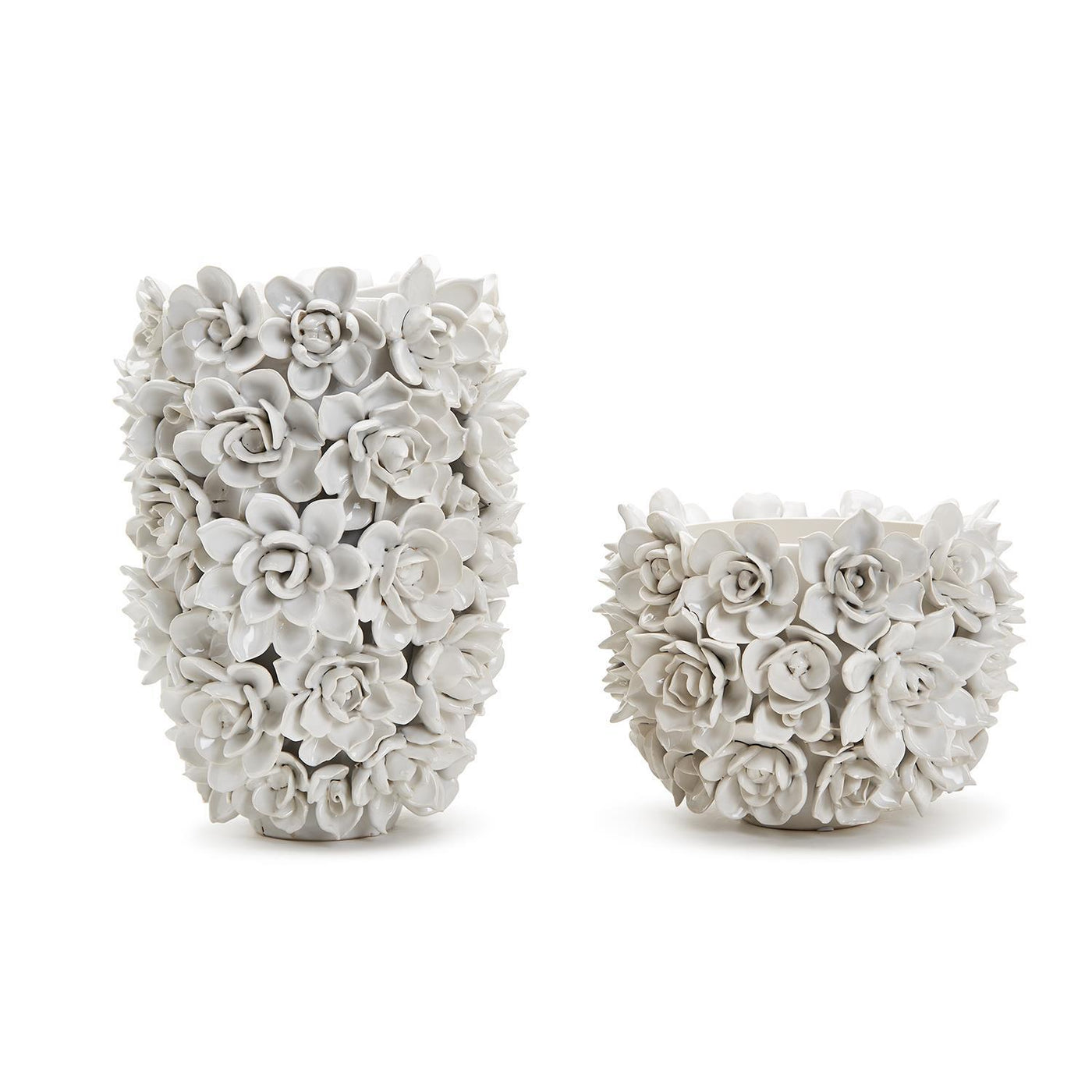 VASE WHITE SUCCULENTS (Available in 2 Sizes)