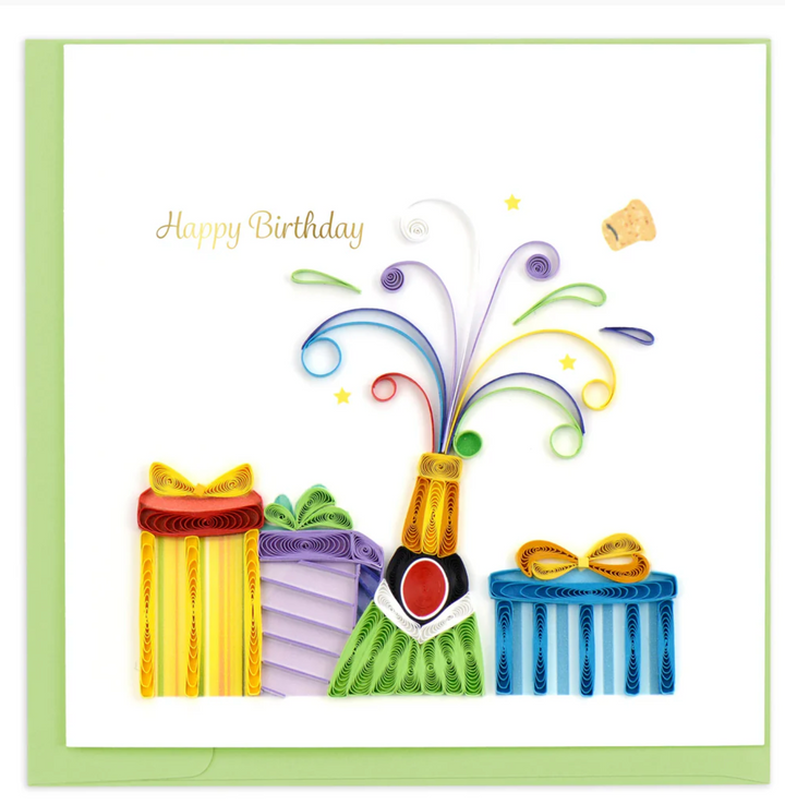 BIRTHDAY GREETING CARD "CHAMPAGNE" #74502