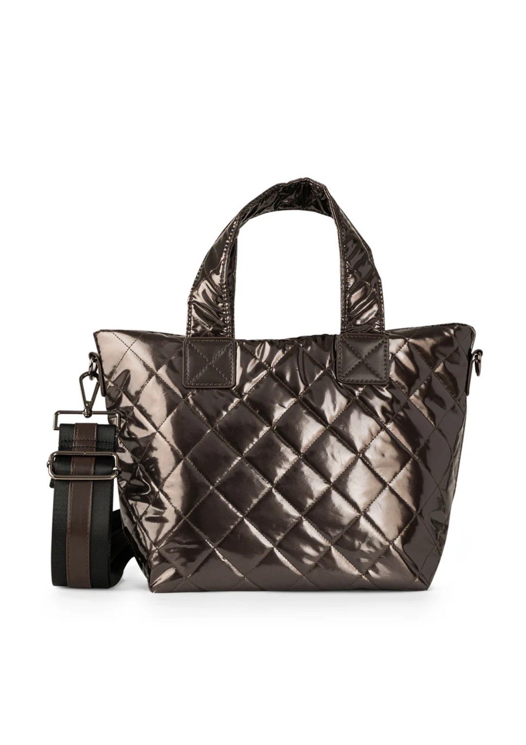 TOTE MINI QUILTED CHARCOAL SHINE #74573