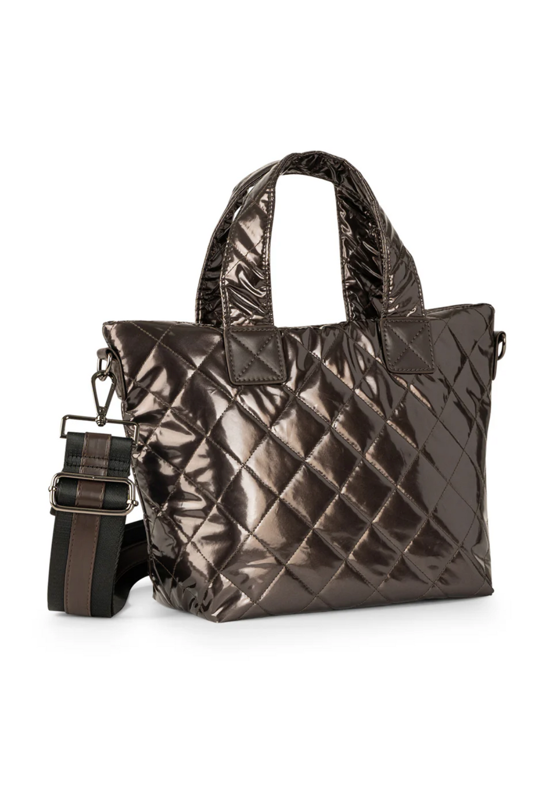 TOTE MINI QUILTED CHARCOAL SHINE #74573