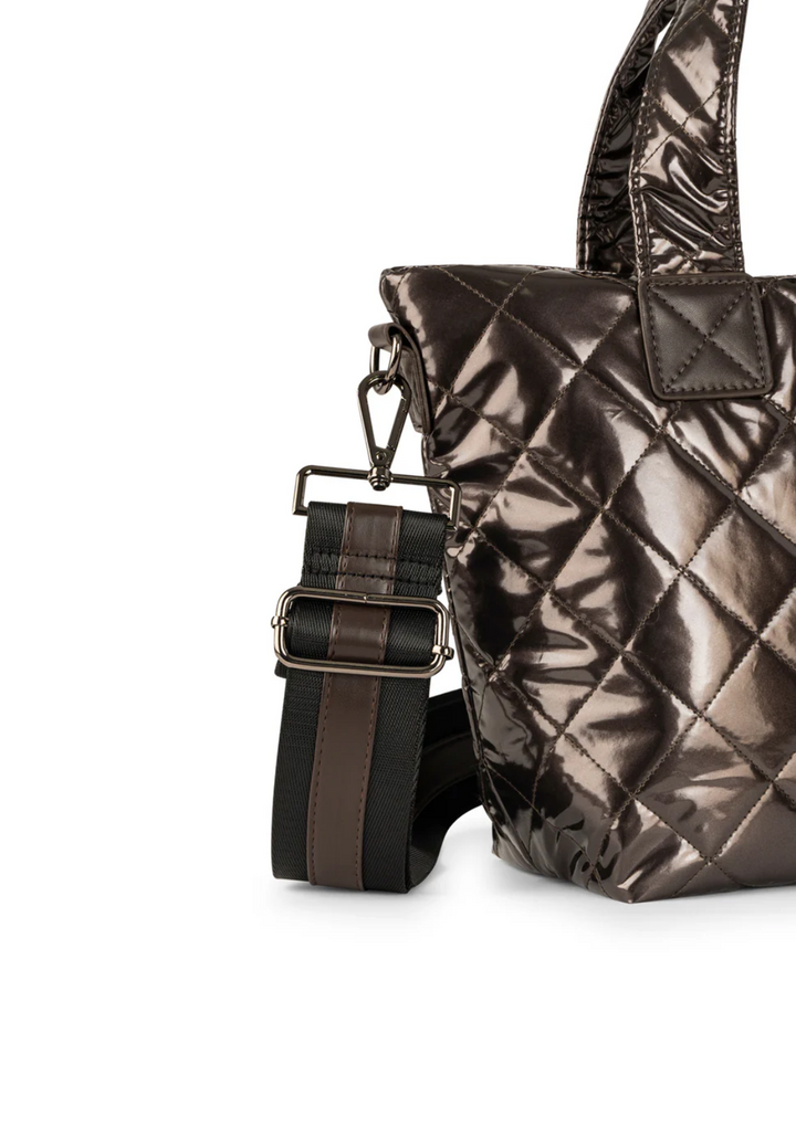 TOTE MINI QUILTED CHARCOAL SHINE #74573