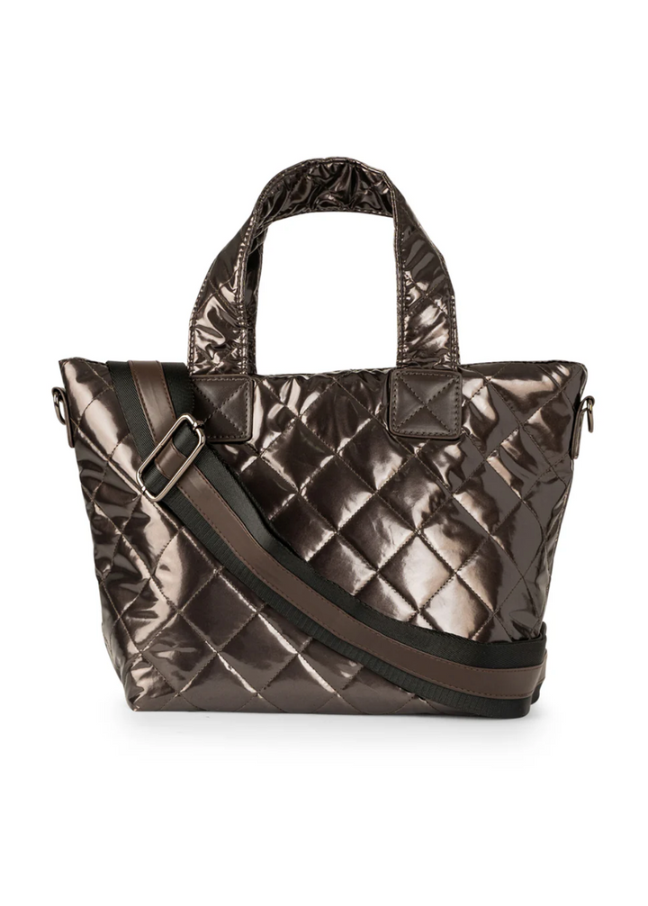 TOTE MINI QUILTED CHARCOAL SHINE #74573
