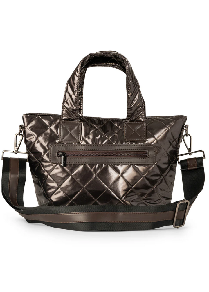 TOTE MINI QUILTED CHARCOAL SHINE #74573