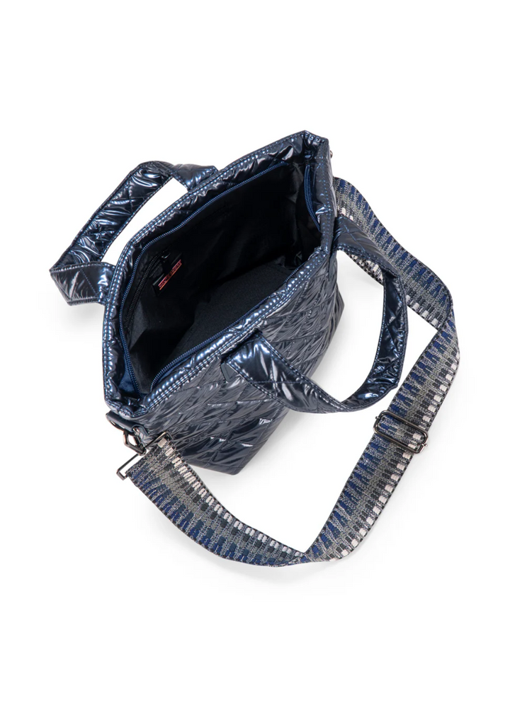 TOTE MINI QUILTED NAVY SHINE #74589