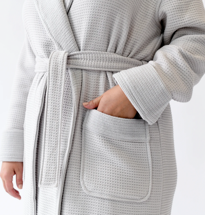 ROBE WAFFLE LIGHT GREY