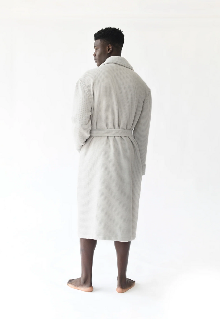 ROBE WAFFLE LIGHT GREY