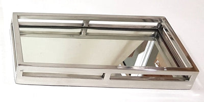 TRAY MIRRORED SILVER (Available in 2 Sizes)