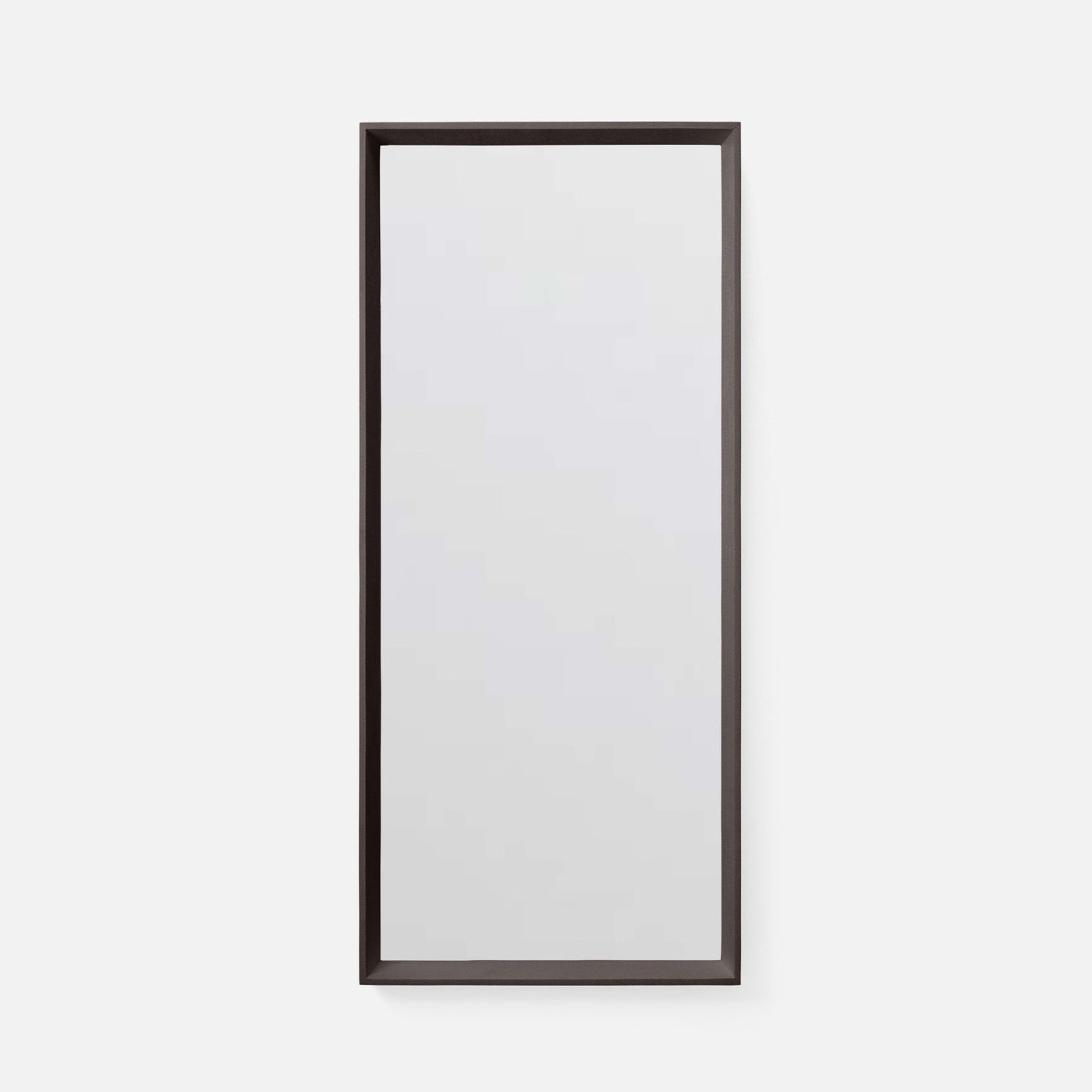 MIRROR COOL GRAY FAUX SHAGREEN