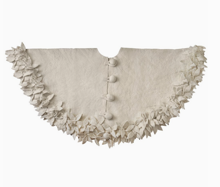 TREE SKIRT CHRISTMAS FLOWERS