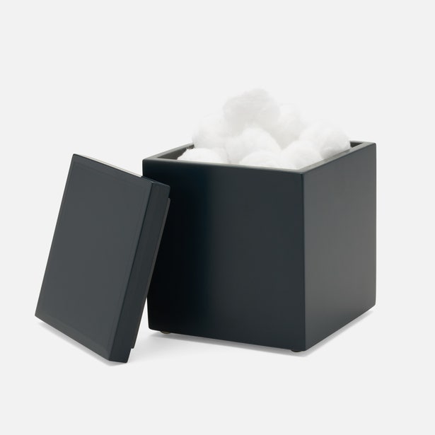 BATH COLLECTION MATTE NAVY LACQUER WOOD