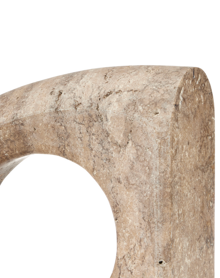 BOOKENDS TITANIUM TRAVERTINE SET/2