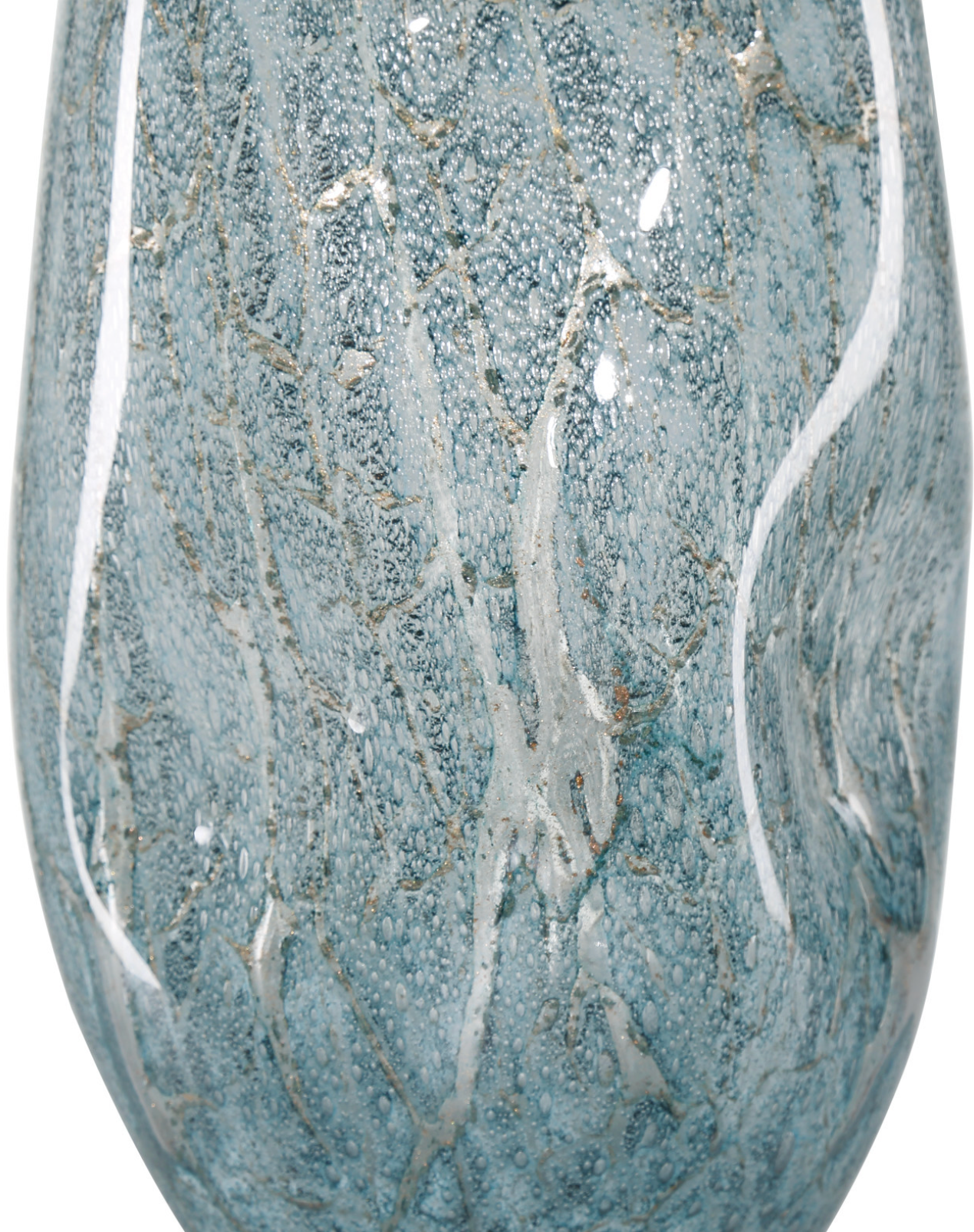 VASE PALE BLUE/GOLD